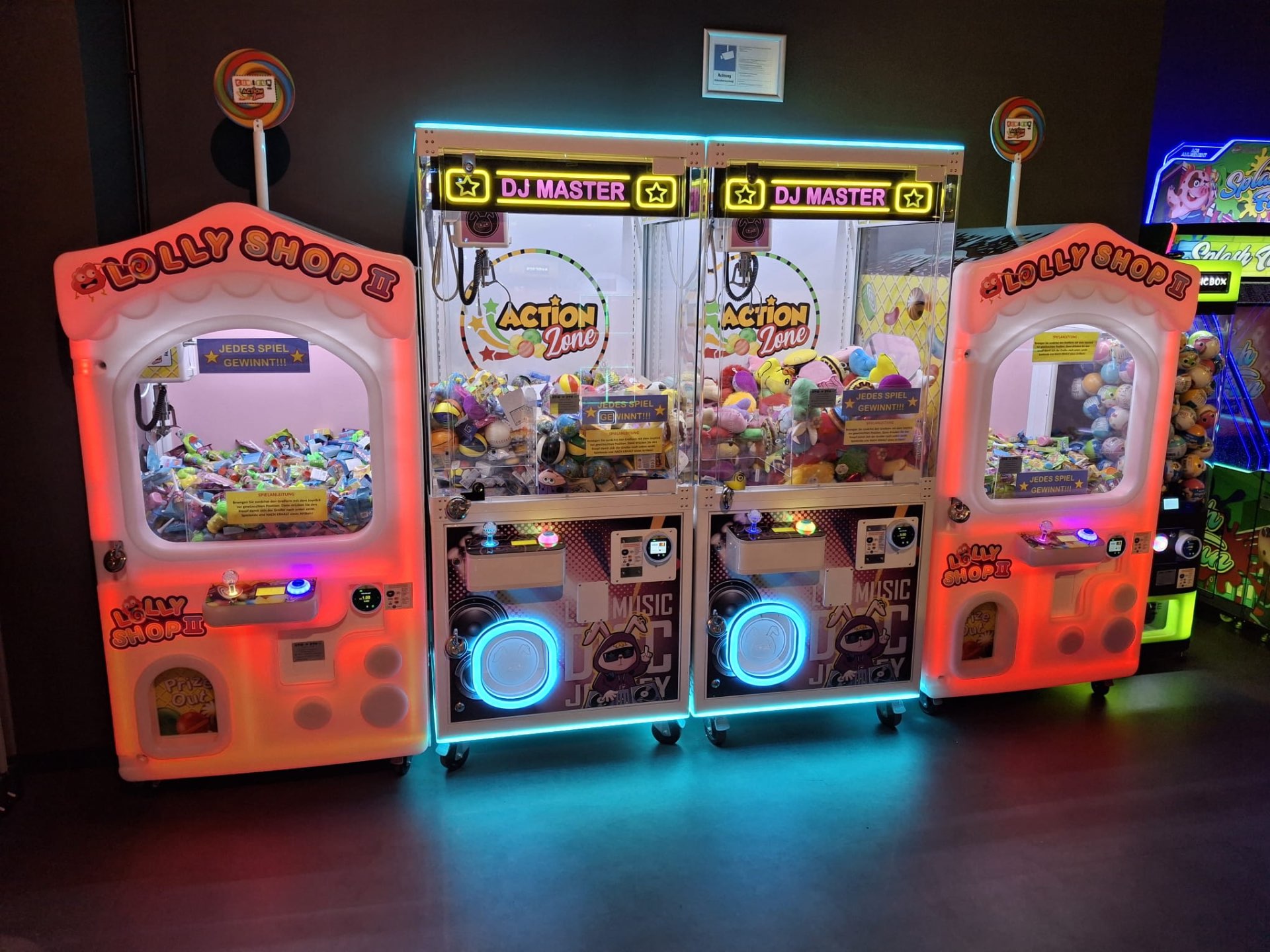 Greifautomaten und Lolly Shop in der ActionZone